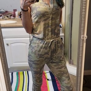 Camo pants romper